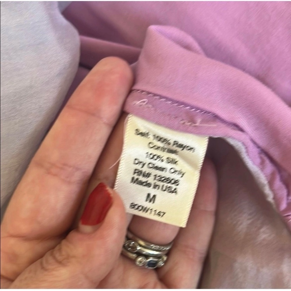 Woodleigh Silk Racerback Tank - Lilac with sheer back - Size M - Picture 6 of 6